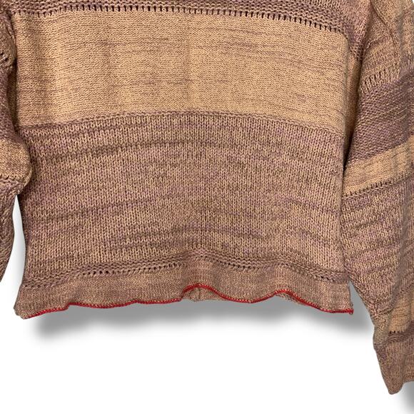 Free People Lemonade Stand Sweater Size Small V Neck Crop - Picture 7 of 10